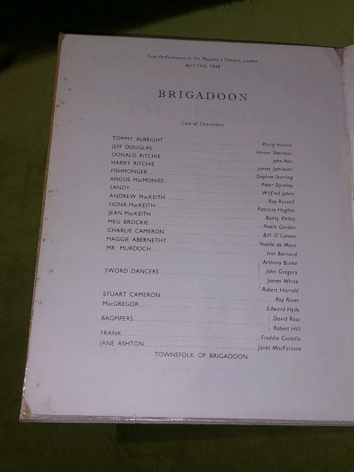 Brigadoon  Vocal Score  Billy Love [Sam Fox Publishing] hb book4