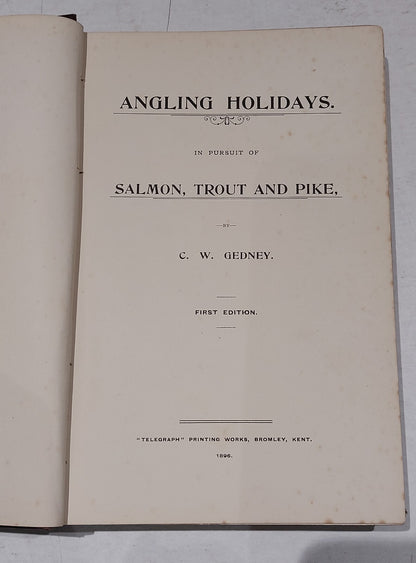 1896 Angling Holidays C W Gedney First Edition Illustrated2