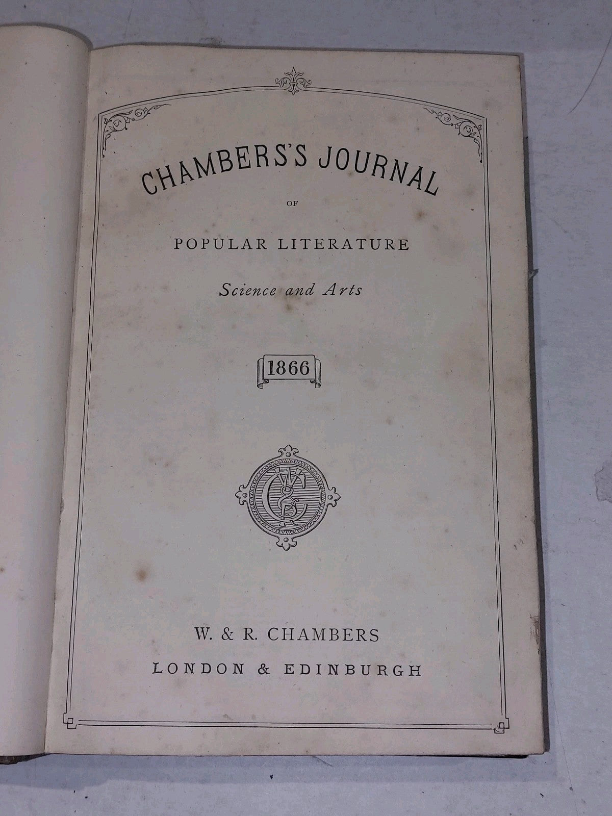 Chamber's Journal (1866) Of Popular Literature, Science & Arts [W & R Chambers] 3