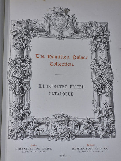 The Hamilton Palace Collection: Illustrated Priced Catalogue (1882)9