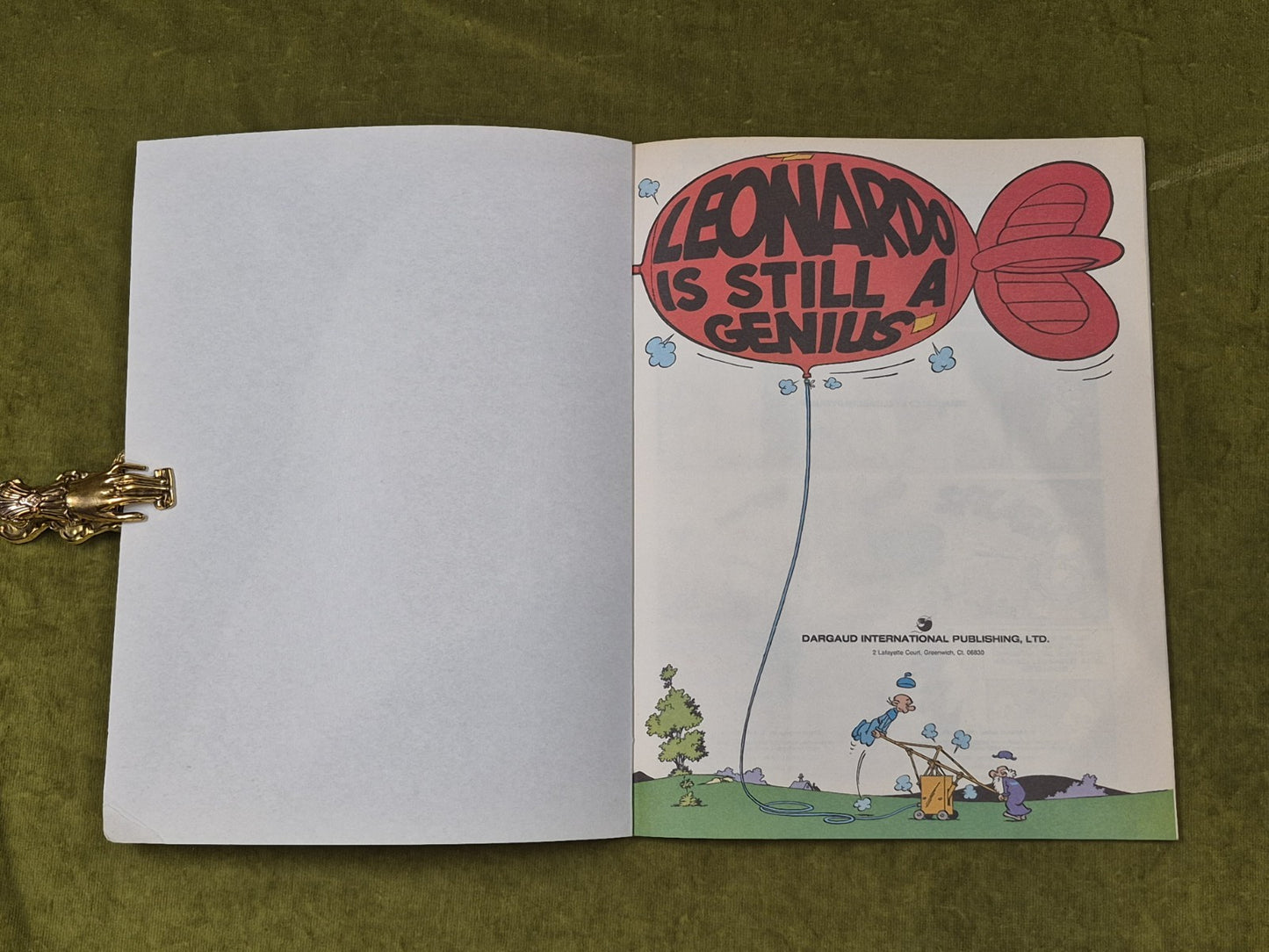 LEONARDO IS STILL A GENIUS 2 By De Groot , Dargaud 1st English Paperback 19842