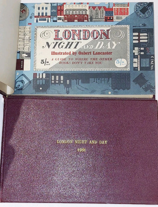 London Night And Day by Osbert Lancaster (1951 and 1952) Rebound In Leather0