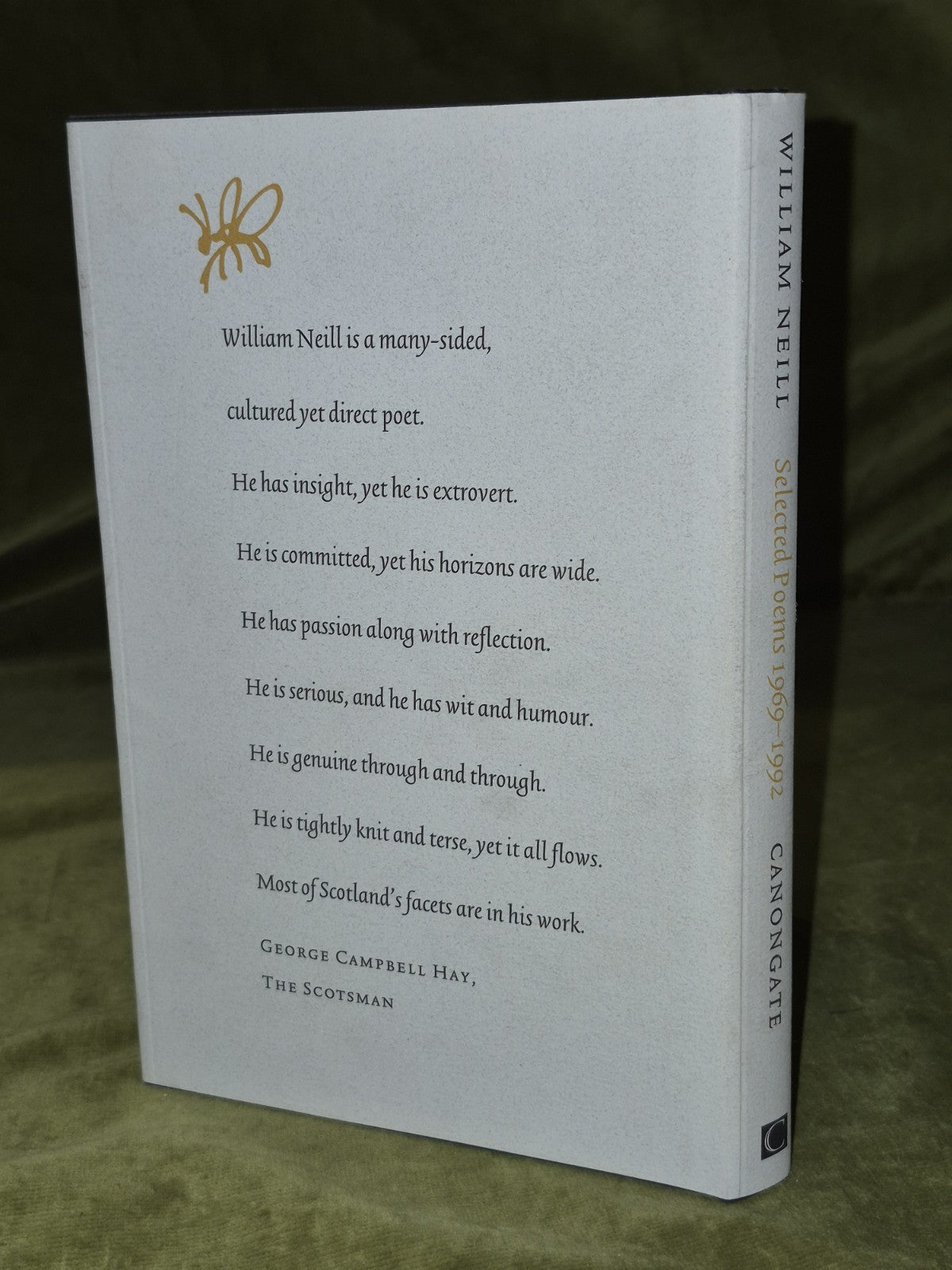 William Neill Selected Poems 1969-1992 Canongate Press 1994 1