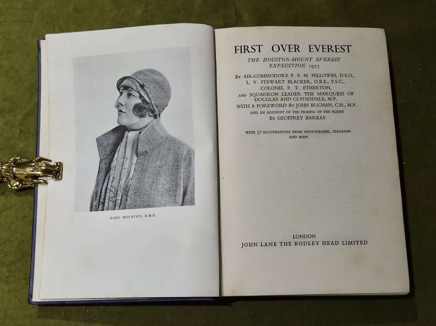 FIRST OVER EVEREST.   THE HOUSTON-MOUNT EVEREST EXPEDITION 1933/ PUB.BODLEY HEAD4