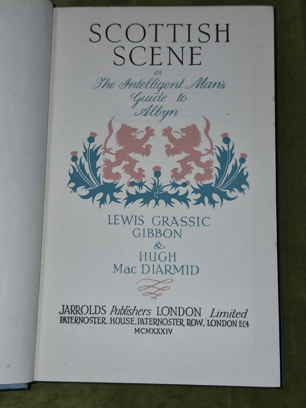 Scottish Scene Lewis Grassic Gibbon and Hugh MacDiarmid (1934) 1st Edition 3