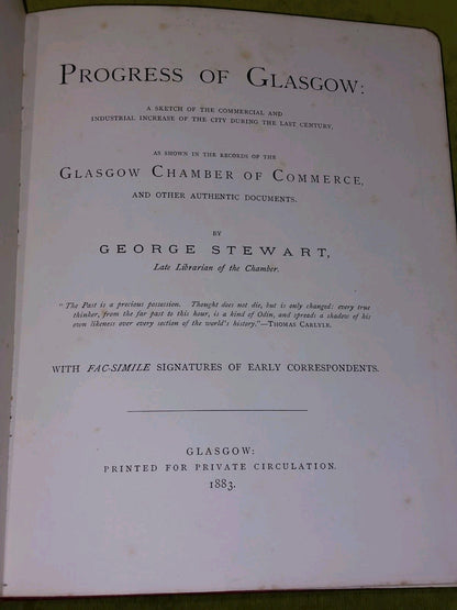 Progress of Glasgow: Records of Chamber of Commerce (1883) George Stewart5