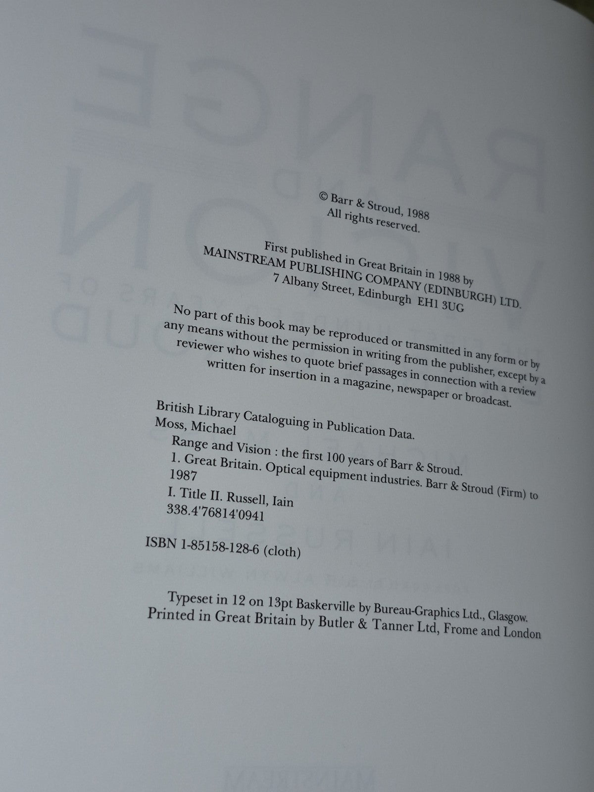 Range and Vision: First Hundred Years of Barr & Stroud First Edition3