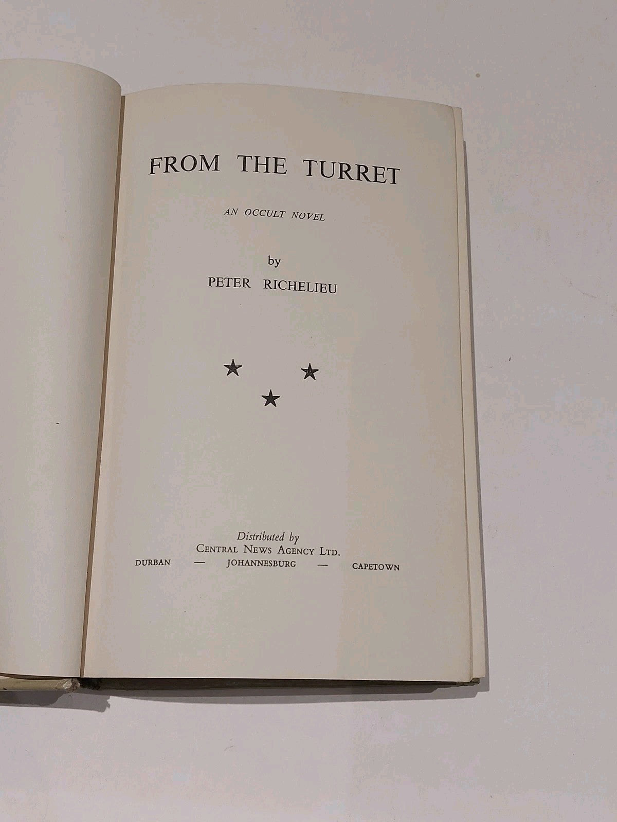 From The Turret : An Occult Novel By Peter Richelieu Rare 1st Edition Hb & DJ5