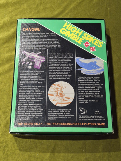 Top Secret/S.I. High Stakes Gamble TSR Role-Playing Game1