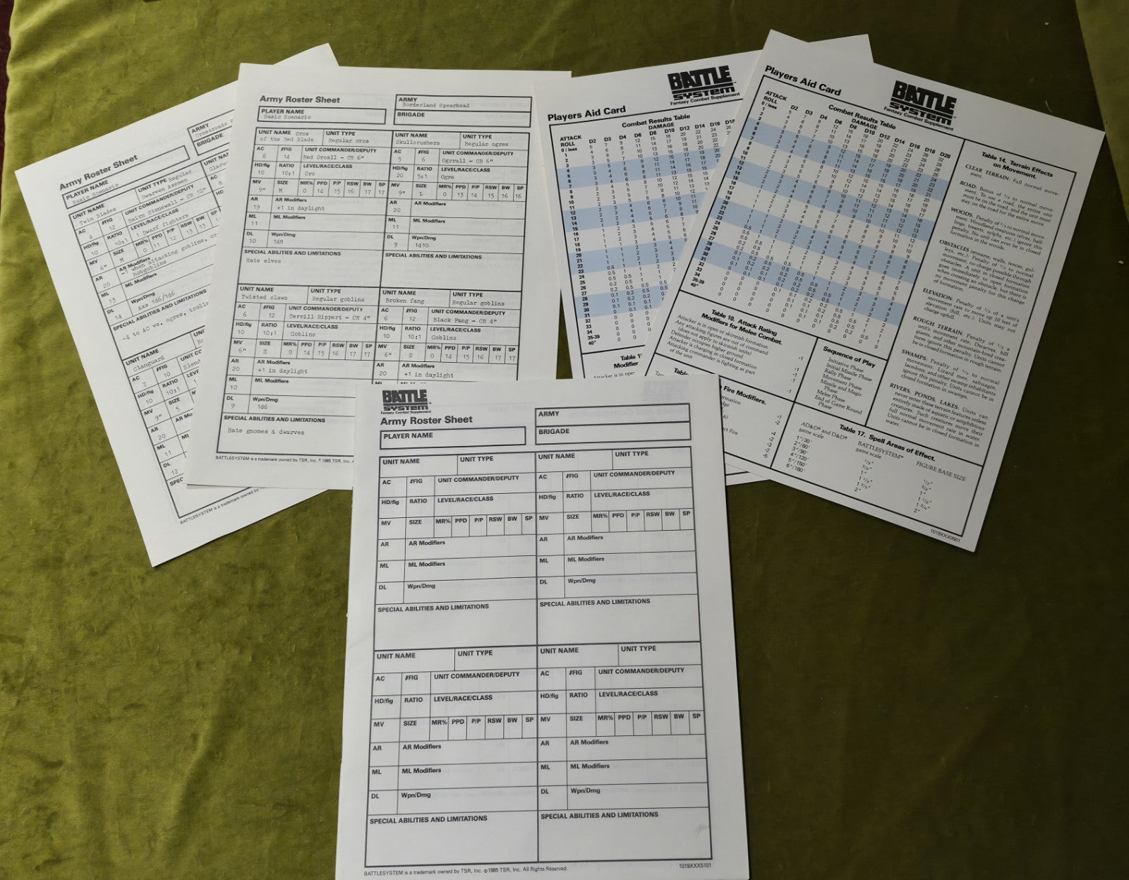 Advanced Dungeons & Dragons Battle System Supplement complete with figures3