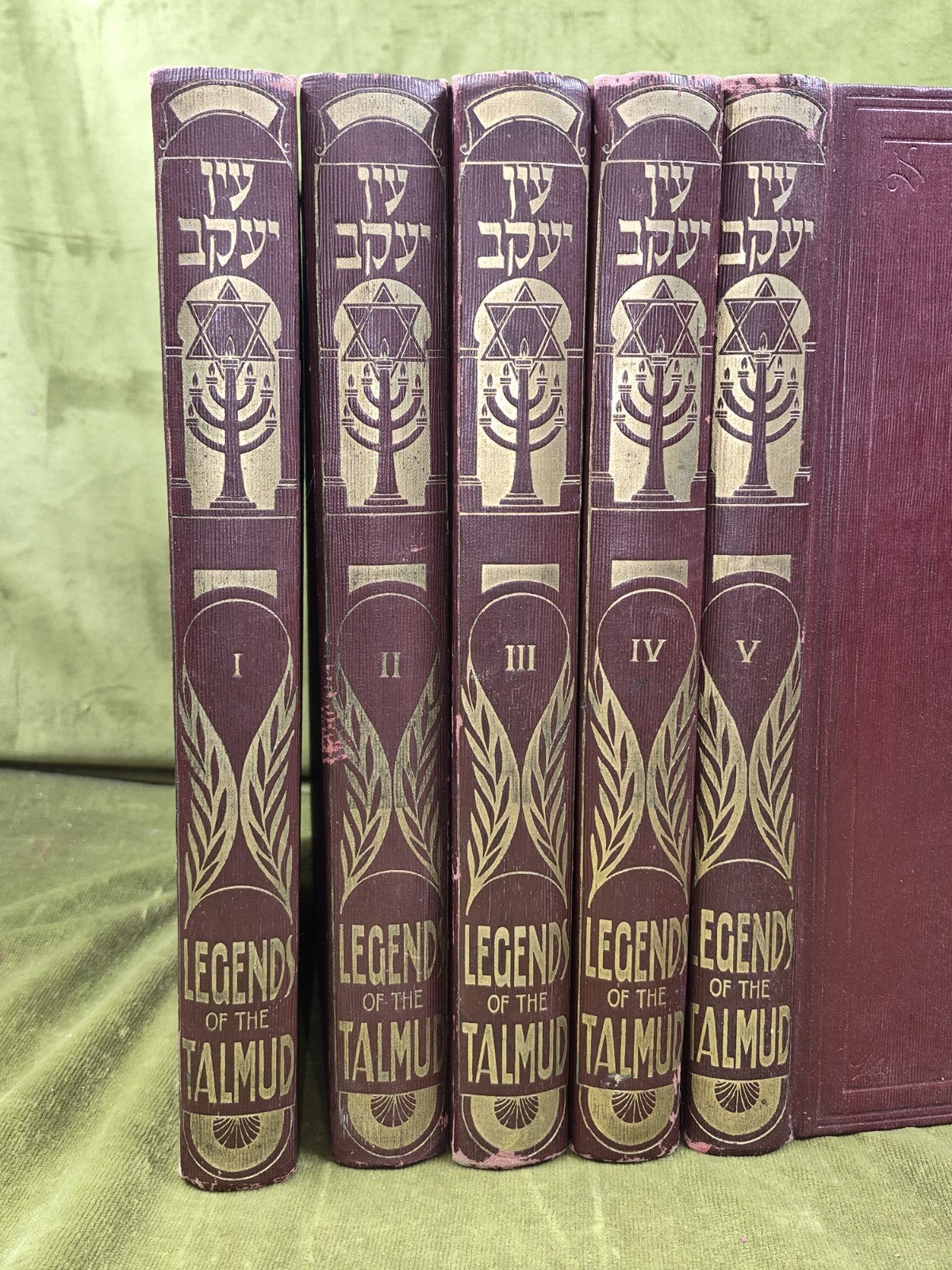 En Jacob: Agada of the Babylonian Talmud Rabbi S H Glick 1916 Four Volume Set1