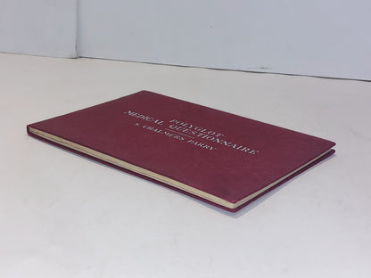 Polyglot Medical Questionnaire - S. Chalmers Parry 1953 1st Edition HK Lewis &co5