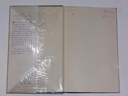 SITWELL, EDITH The Song of the Cold 1945 First Edition Hardcover3