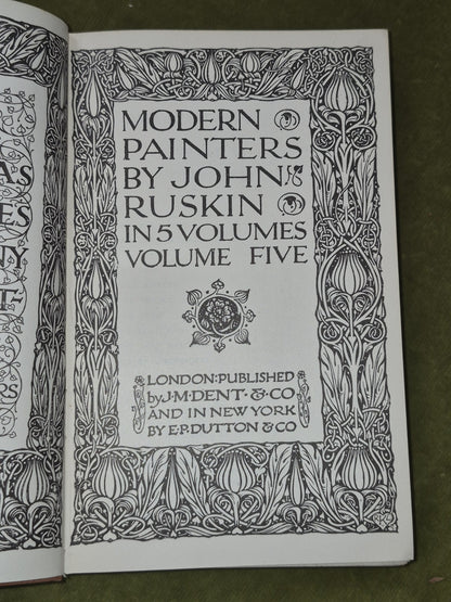 John Ruskin Modern Painters Stones of Venice Seven Lamps Complete Everyman9