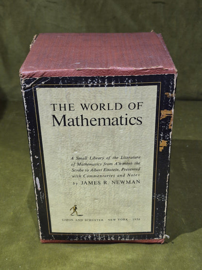 The World of Mathematics Volumes 1-4 in slipcase by James R. Newman 19562