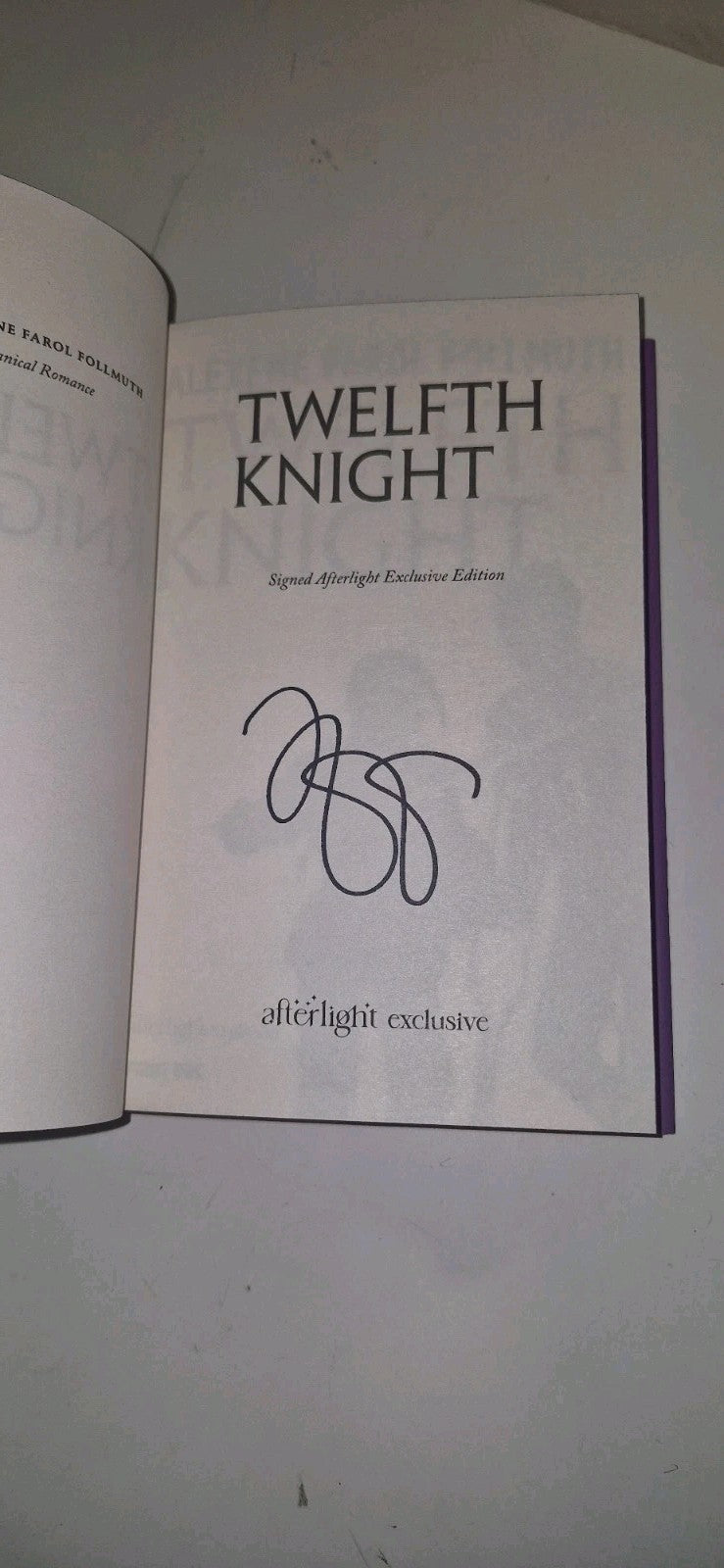 Signed Afterlight Exclusive Edition Twelfth Knight by Alexene Farol Follmuth 3