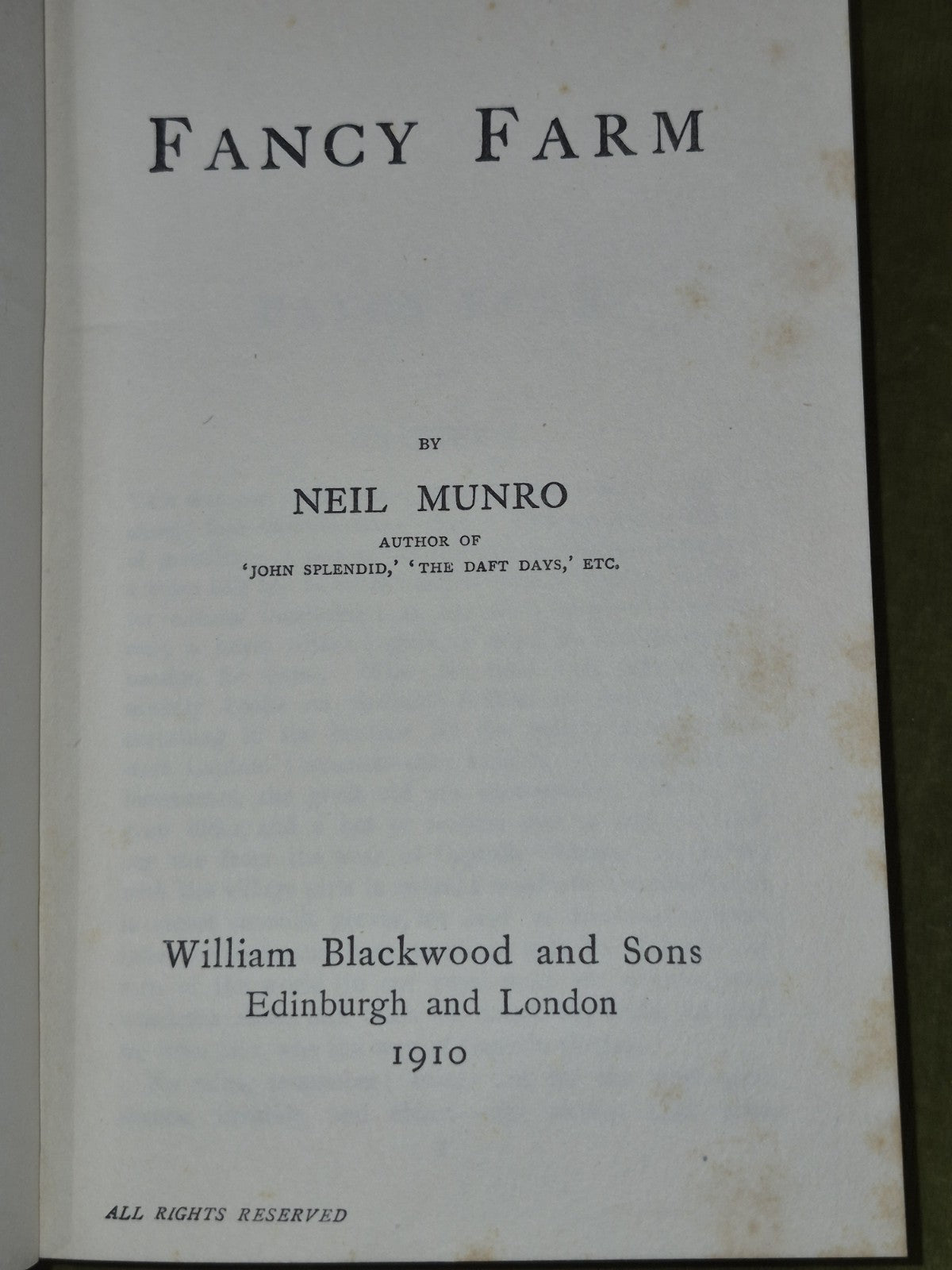 Neil Munro William Blackwood Job Lot The Lost Pibroch Fancy Farm Doom Castle3