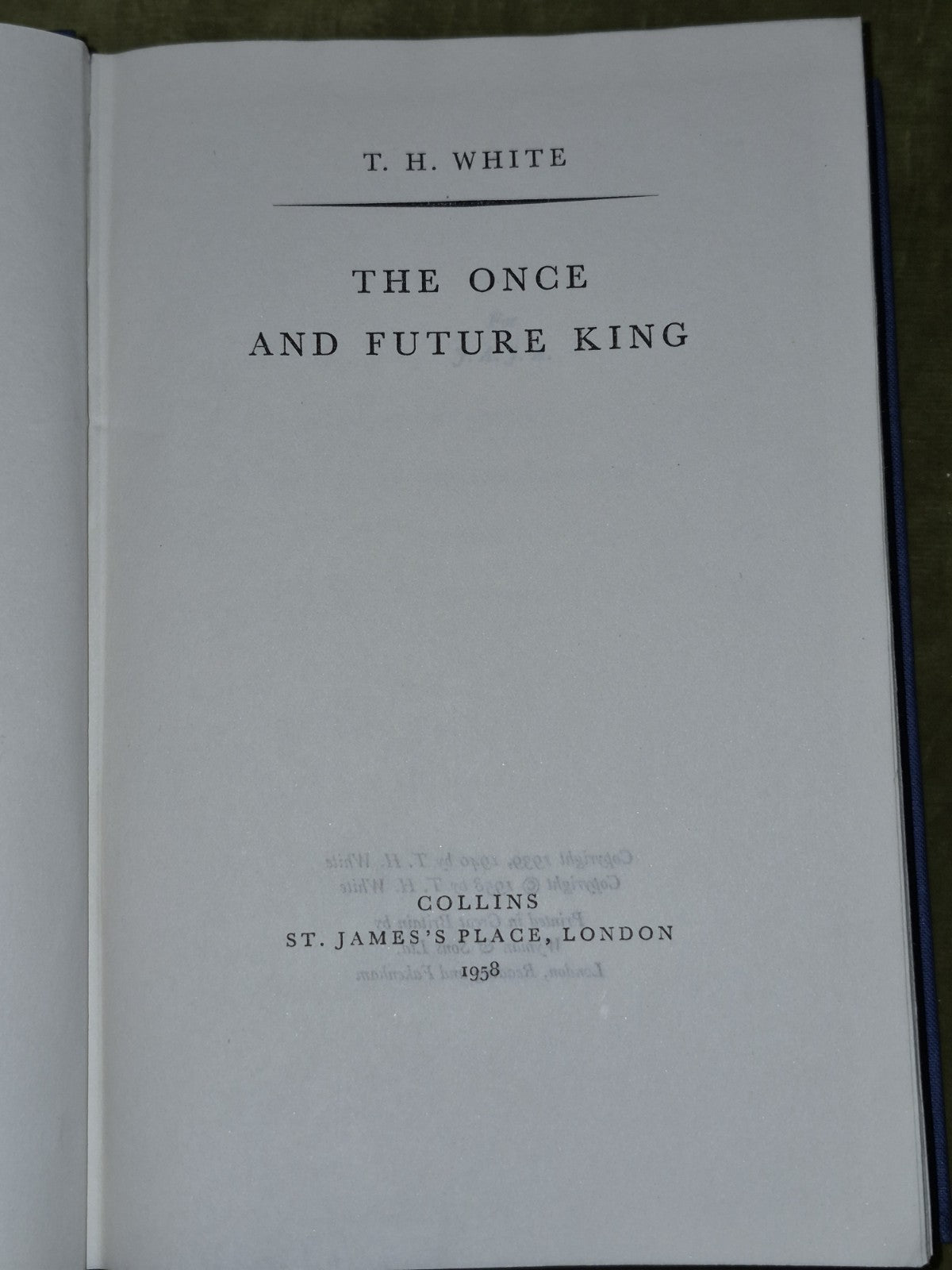 The Once and Future King True First Edition T H White 1958 HB DJ4