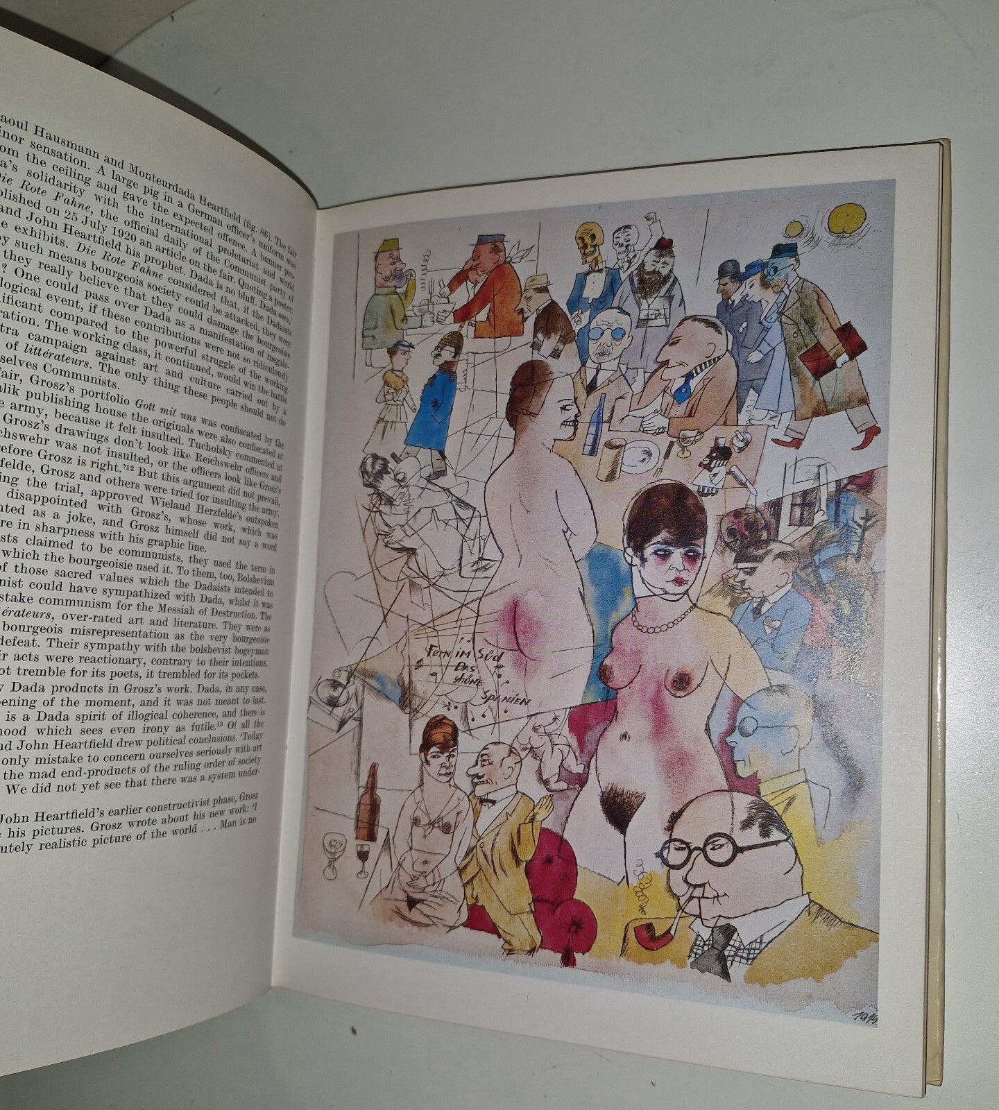 HANS HESS HARDBACK BOOK GEORGE GROSZ 1ST EDITION MACMILLAN VG L10