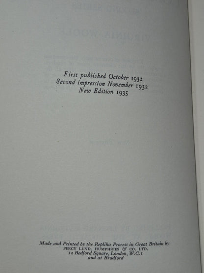 Virginia Woolf, The Common Reader, 2nd Series, 1935 Hogarth Press HB New edition5