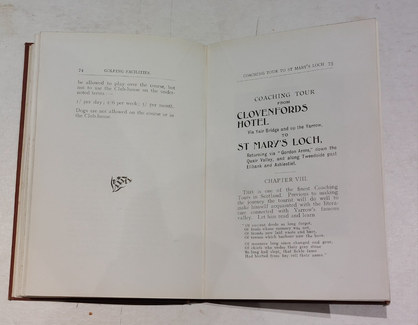 Clovenfords Hotel ("Land Of Scott") Guide Book, 1st Ed, A. D. Reid (1906) Book3