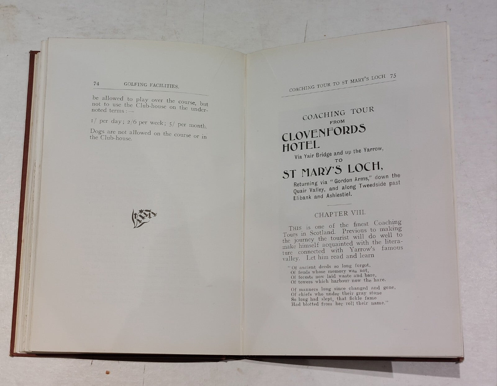 Clovenfords Hotel ("Land Of Scott") Guide Book, 1st Ed, A. D. Reid (1906) Book3