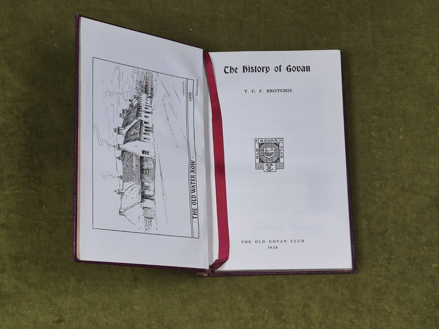 The History of Govan - T C F Brotchie , Old Govan Club , 1938 Gilted Leather3