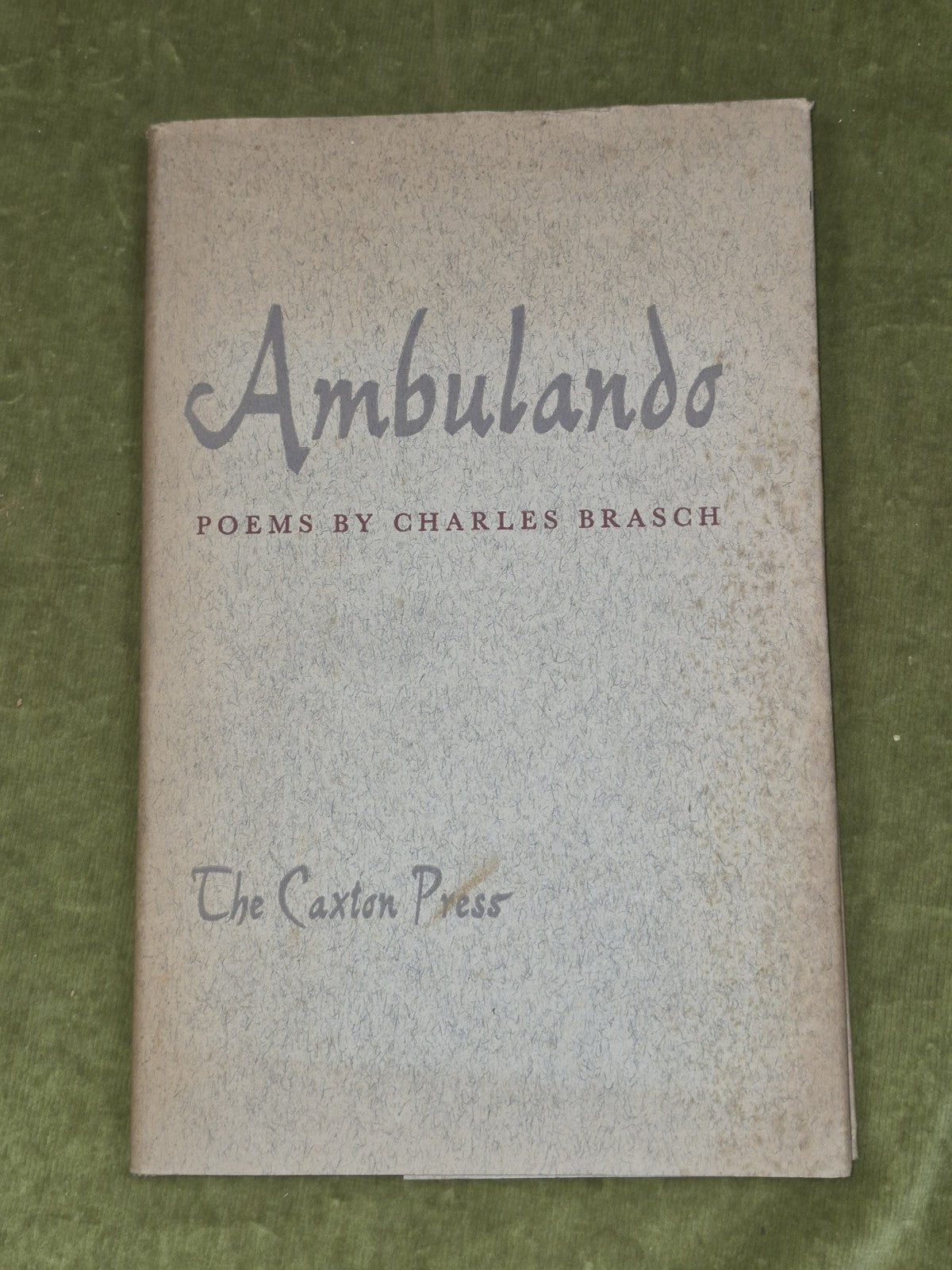 Ambulando Charles Brasch Caxton Press 1964 Caxton Press Christchurch0