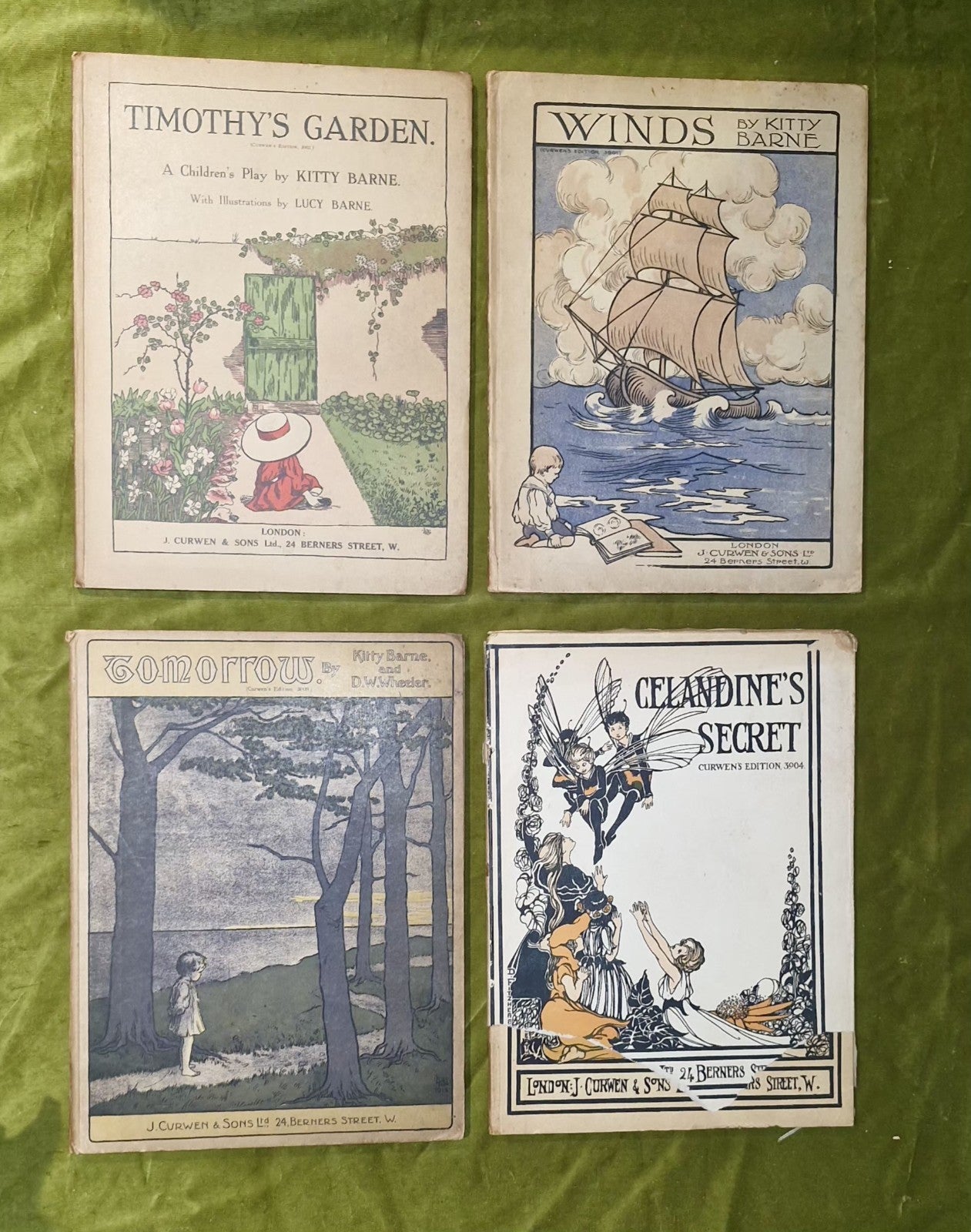 Kitty Barne - Celandine's Secret, Timothy's Garden, Winds, To-Morrow, Curwen Lot0