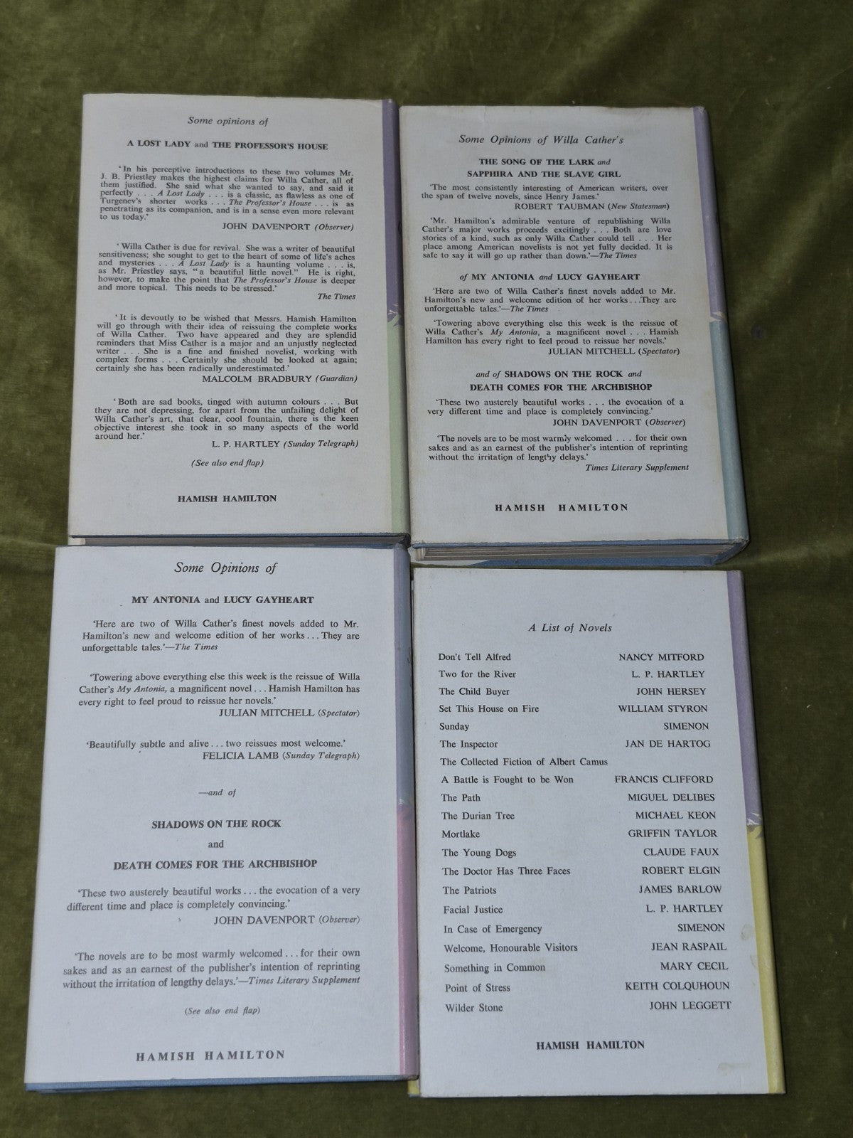 Willa Cather Lucy Gayheart O Pioneers! Sapphira and the Slave Girl A Lost Lady3