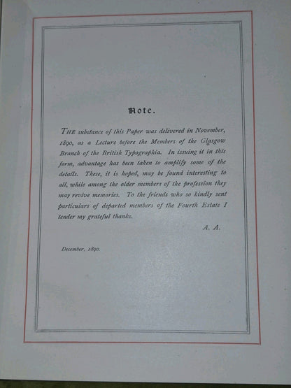 Printers and Printing in Glasgow 1830–1890 by Andrew Bird 18905