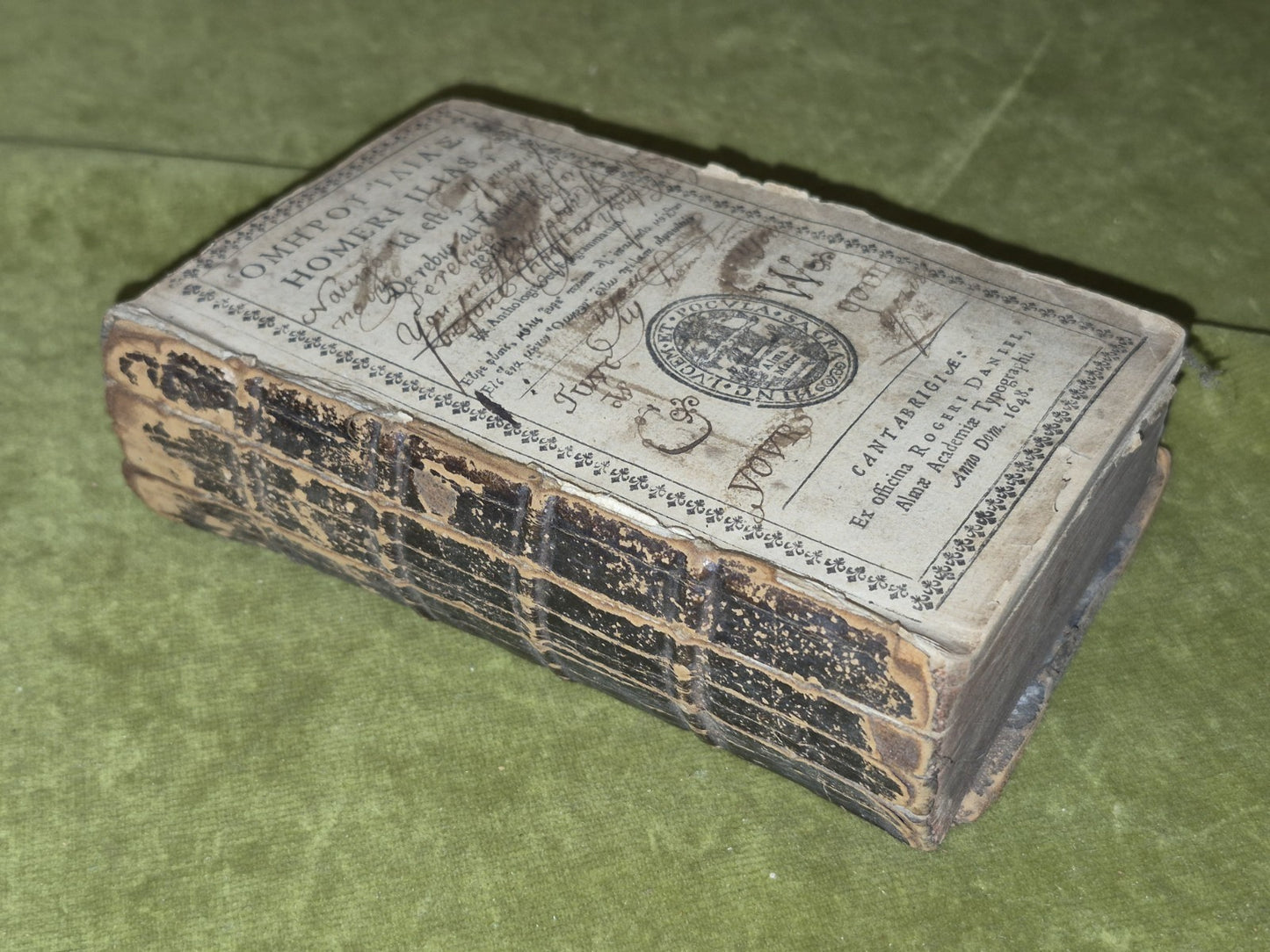 Homeri Ilias Id est, De Rebus ad Trojam Gestis 1648 Latin and Greek Illiad0