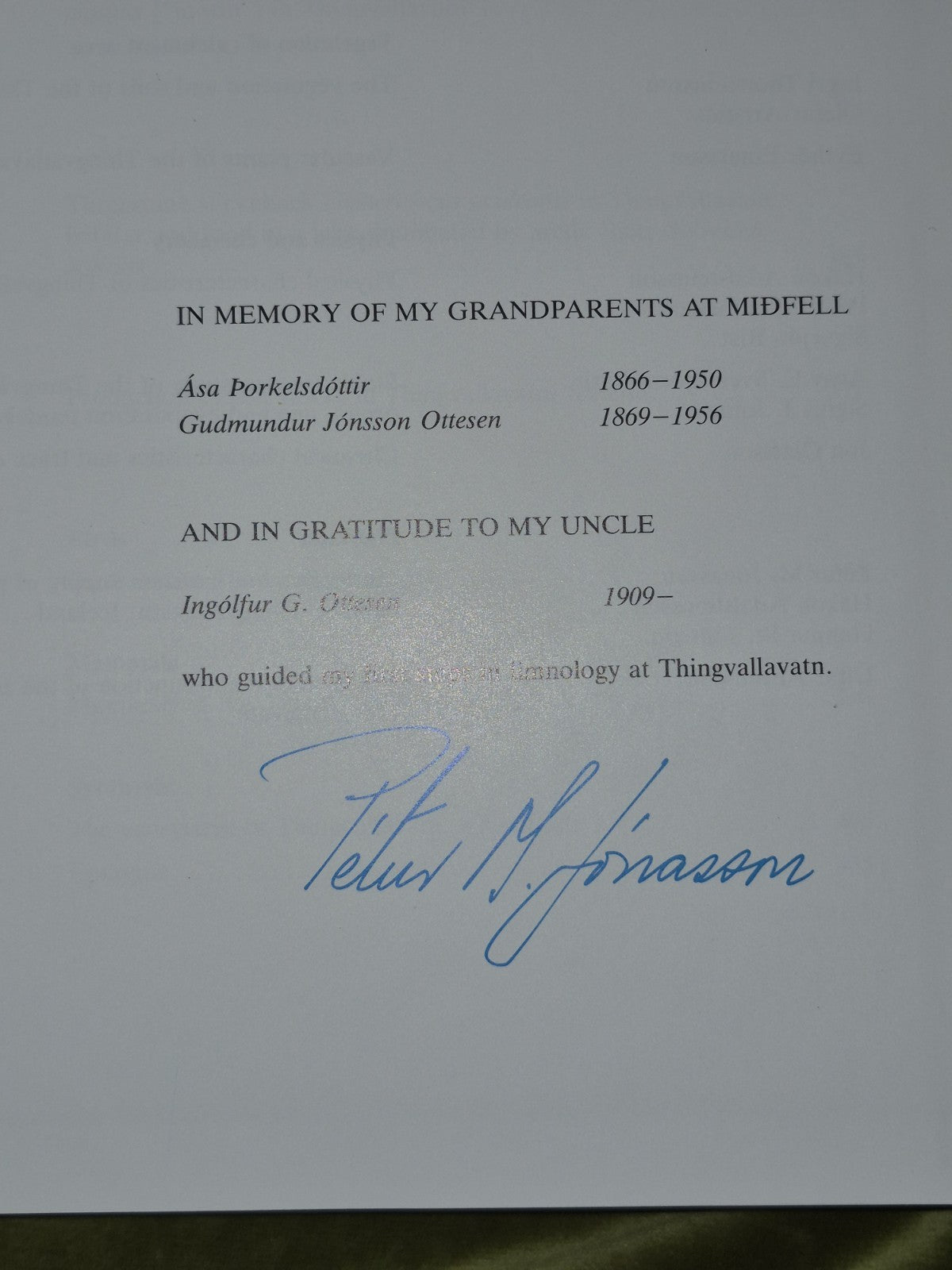 Jonasson, Petur M. (editor) ECOLOGY OF OLIGOTROPHIC, SUBARCTIC THINGVALLAVATN5