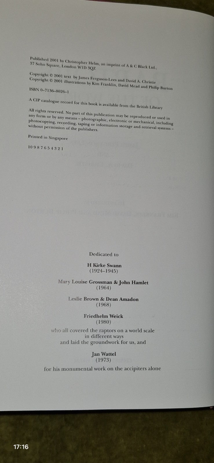 Raptors of the World (2001) James Ferguson-Lees David A. Christie5