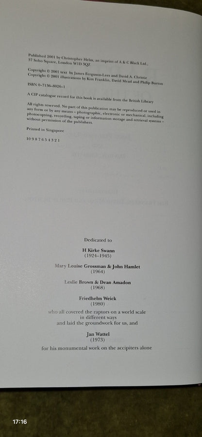 Raptors of the World (2001) James Ferguson-Lees David A. Christie5