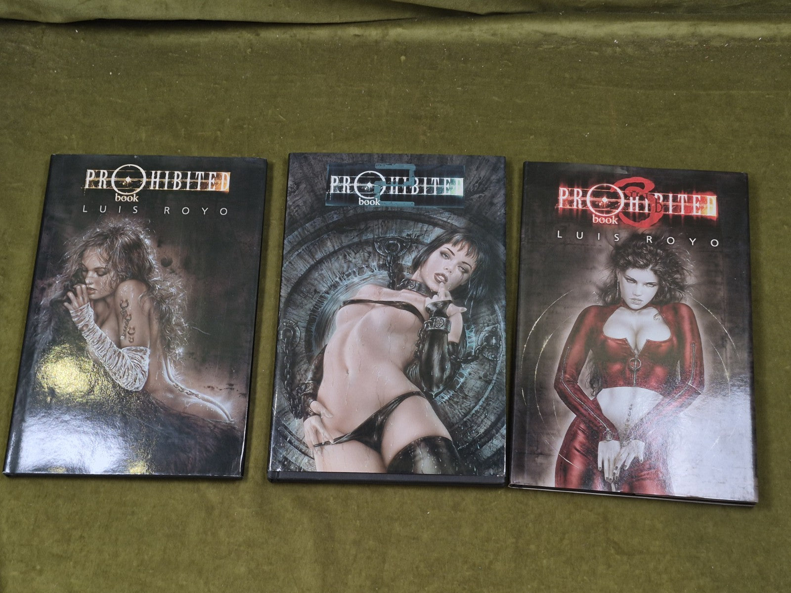 Luis Royo - Prohibited Books #1-3 - Heavy Metal , Adult Art Book HB DJ0