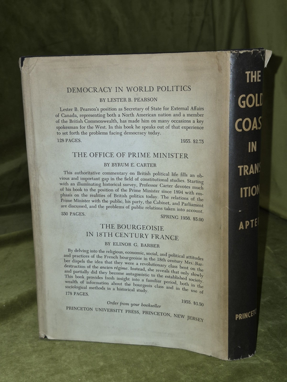 David E Apter / The Gold Coast in Transition 1st Edition 19551