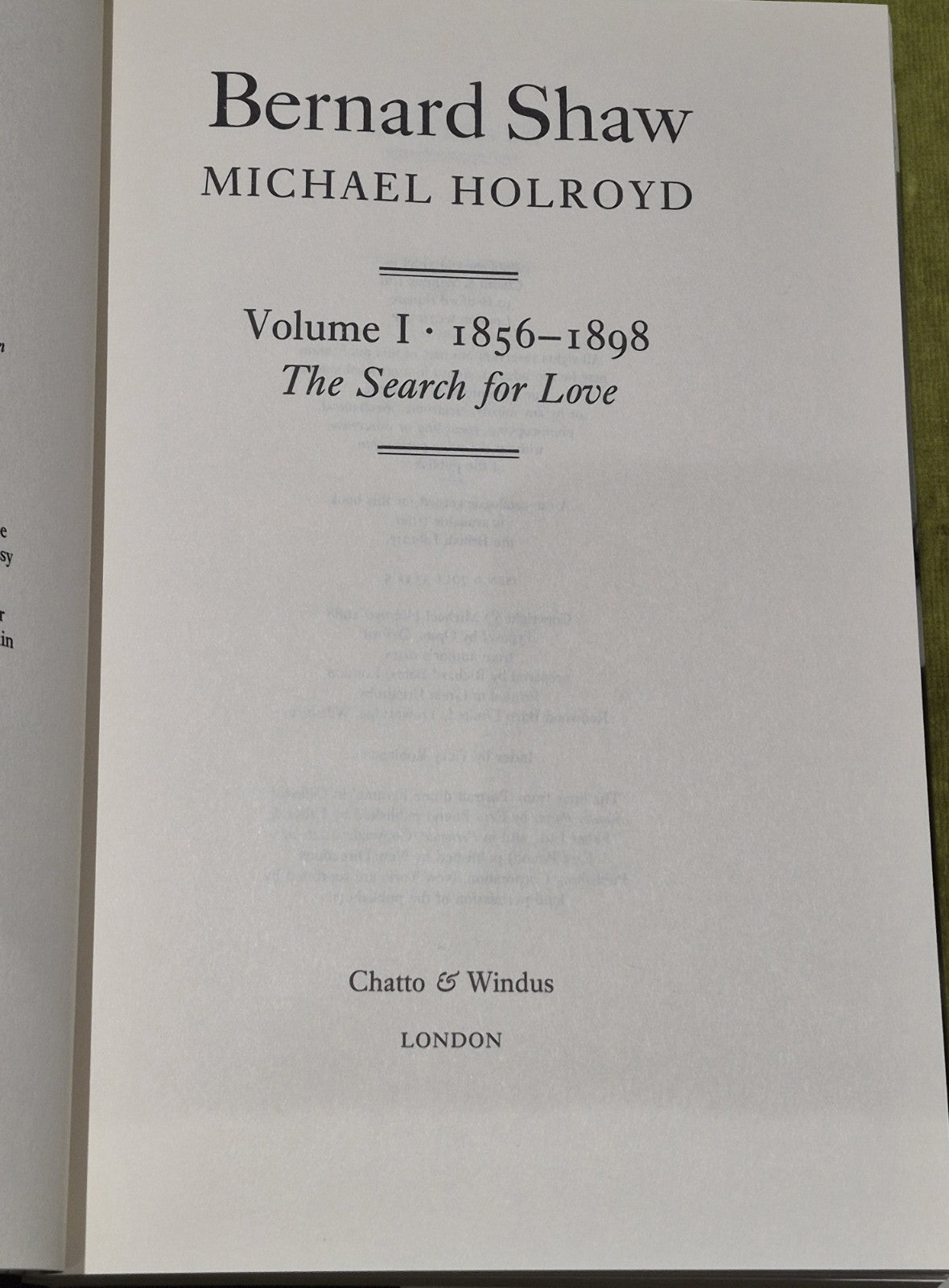 George Bernard Shaw - Michael Holroyd  - Compete 5 Volume Set Bound As 4 volumes3