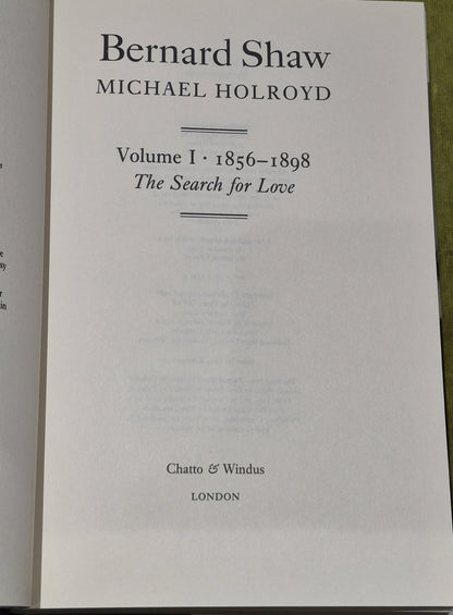 George Bernard Shaw - Michael Holroyd  - Compete 5 Volume Set Bound As 4 volumes3
