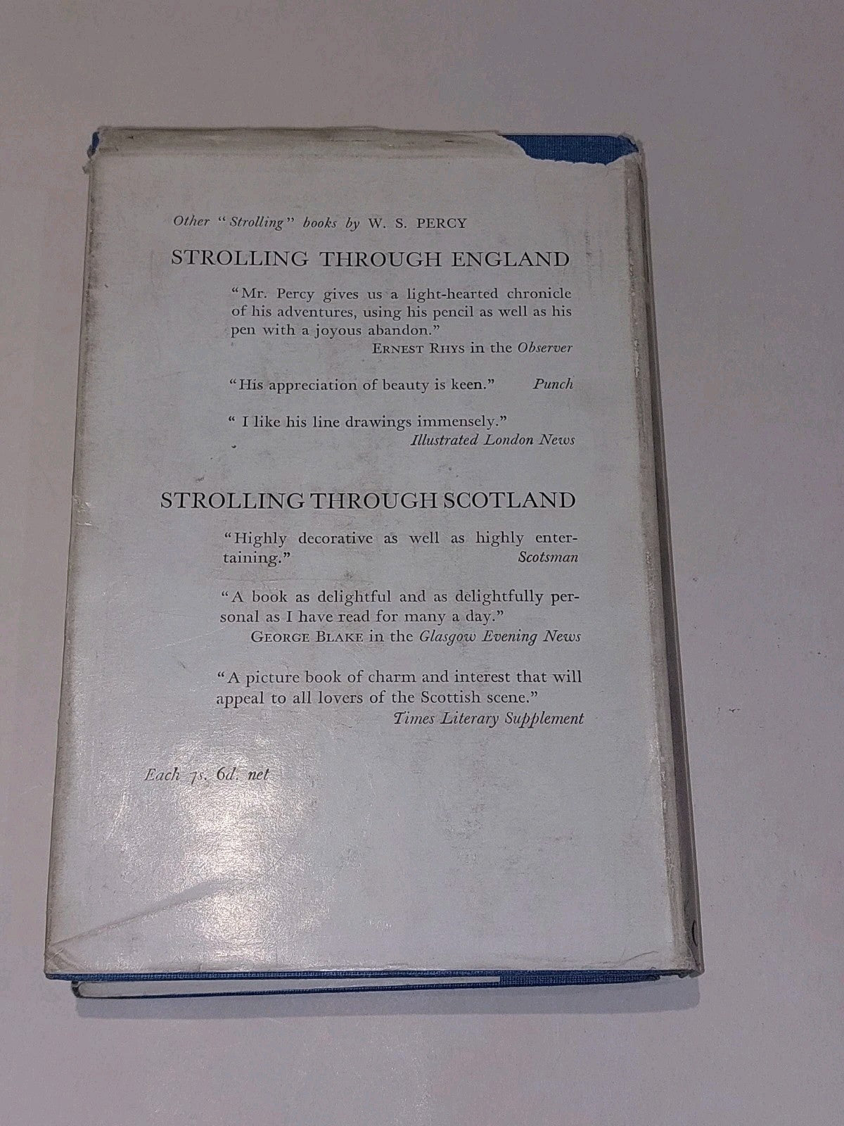 Strolling Through Cottage England By W S Percy (1936) 1st Ed 2nd Imp Hb With Dj2