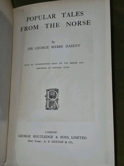 Popular Tales from the Norse George Routledge George Webbe Dasent 2