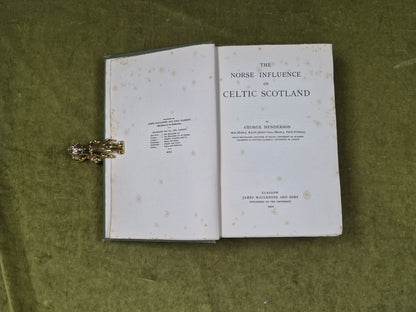 The Norse Influence on Celtic Scotland - George Henderson , Maclehose - 1910 1st6