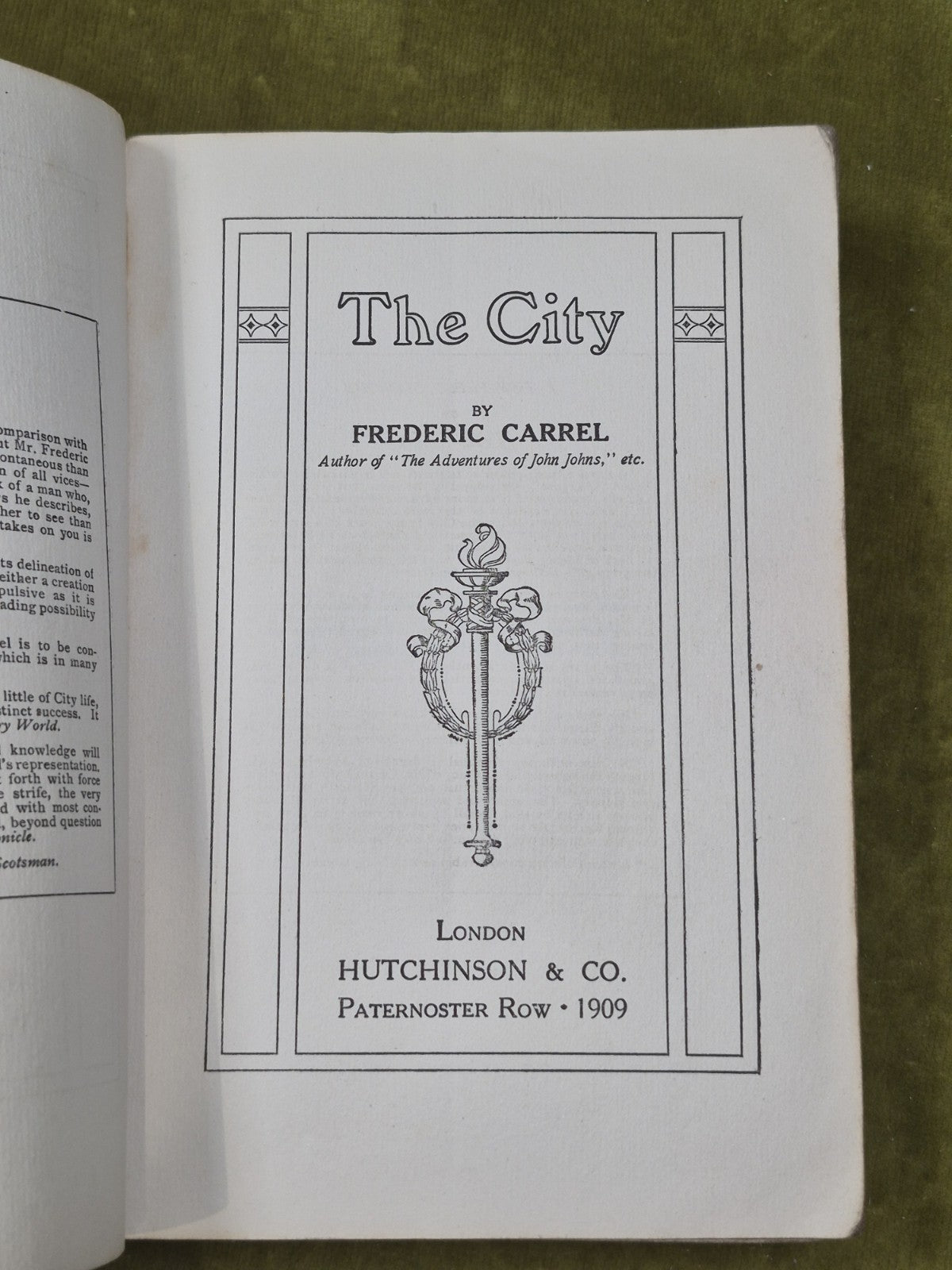 Frederic Carrel The City 1909 Hutchinson & Co Paperback3