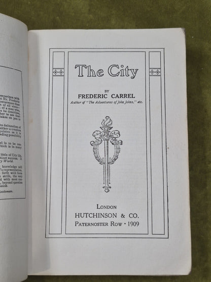 Frederic Carrel The City 1909 Hutchinson & Co Paperback3