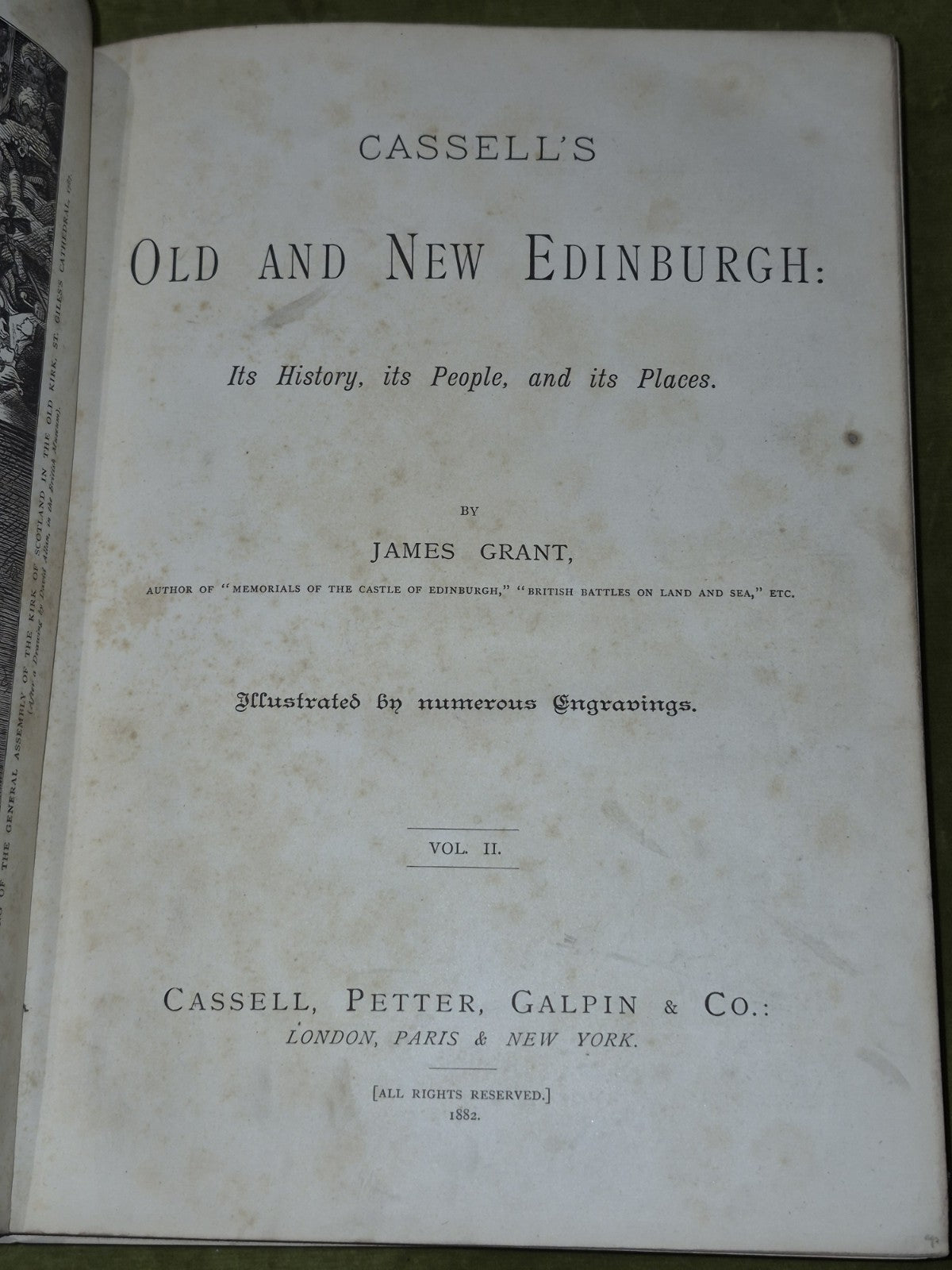 Old and New Edinburgh (c. 1882) James Grant Cassell's Complete Set of 313