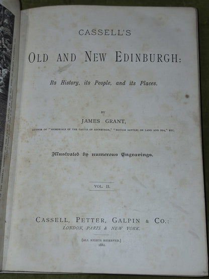 Old and New Edinburgh (c. 1882) James Grant Cassell's Complete Set of 313