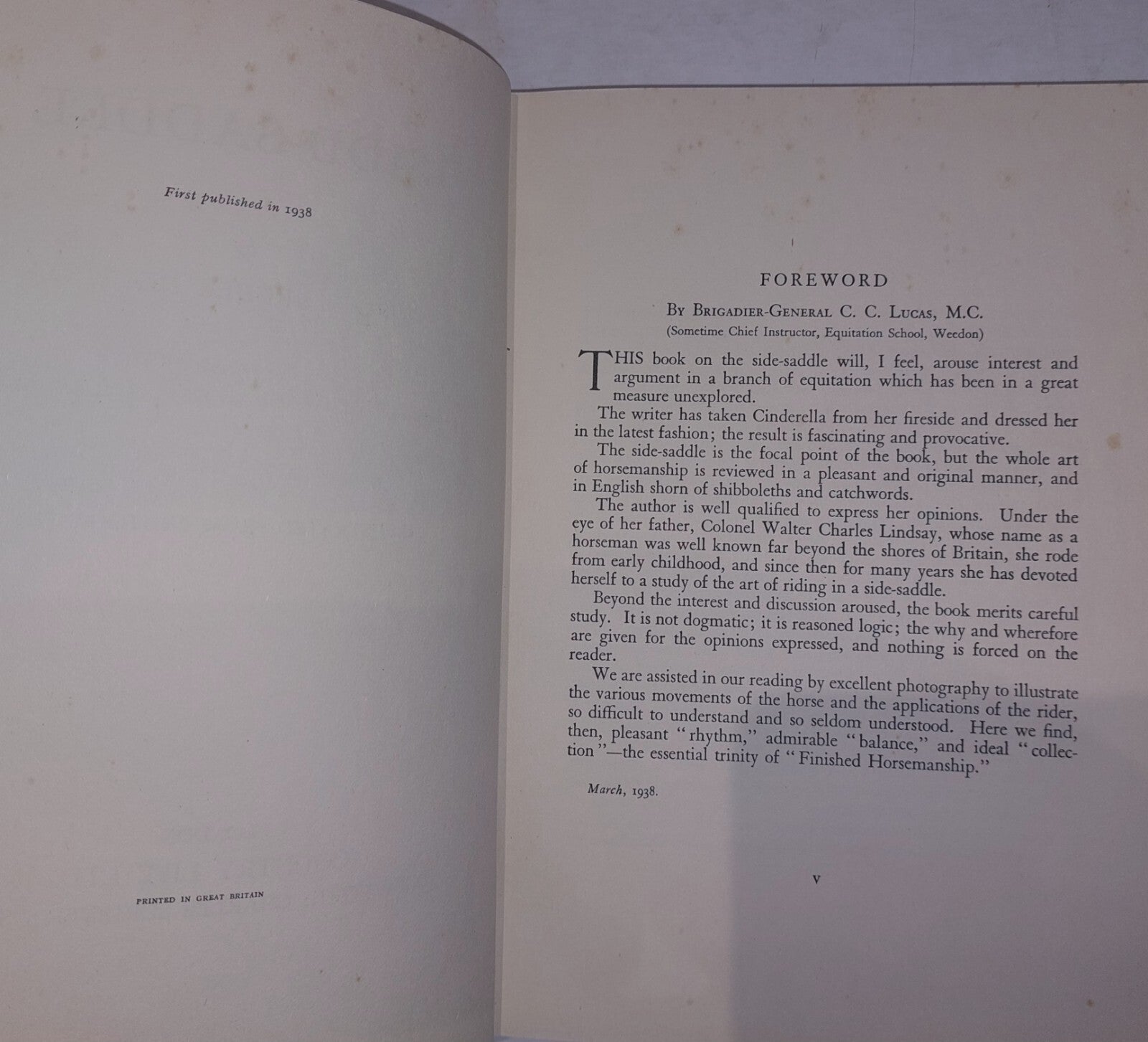 SideSaddle By Doreen Archer Houblon. Country Life Ltd 1938 1st Edition, Equine.2