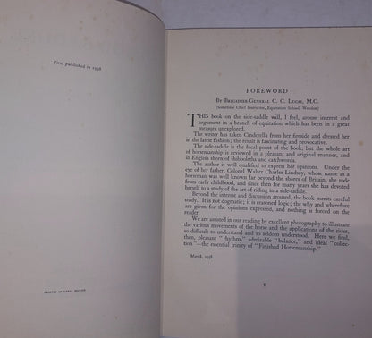 SideSaddle By Doreen Archer Houblon. Country Life Ltd 1938 1st Edition, Equine.2