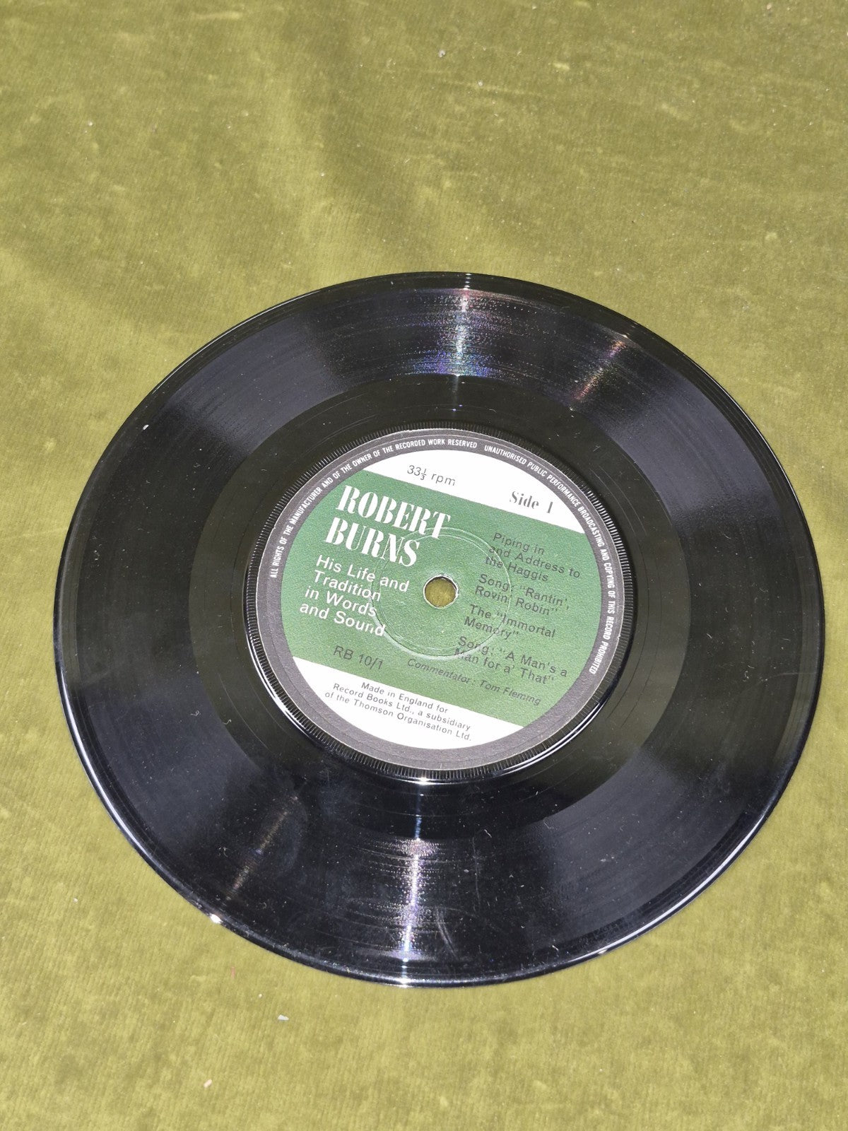 Robert Burns Life and Tradition in Words and Sound Ian Nimmo Record 19658
