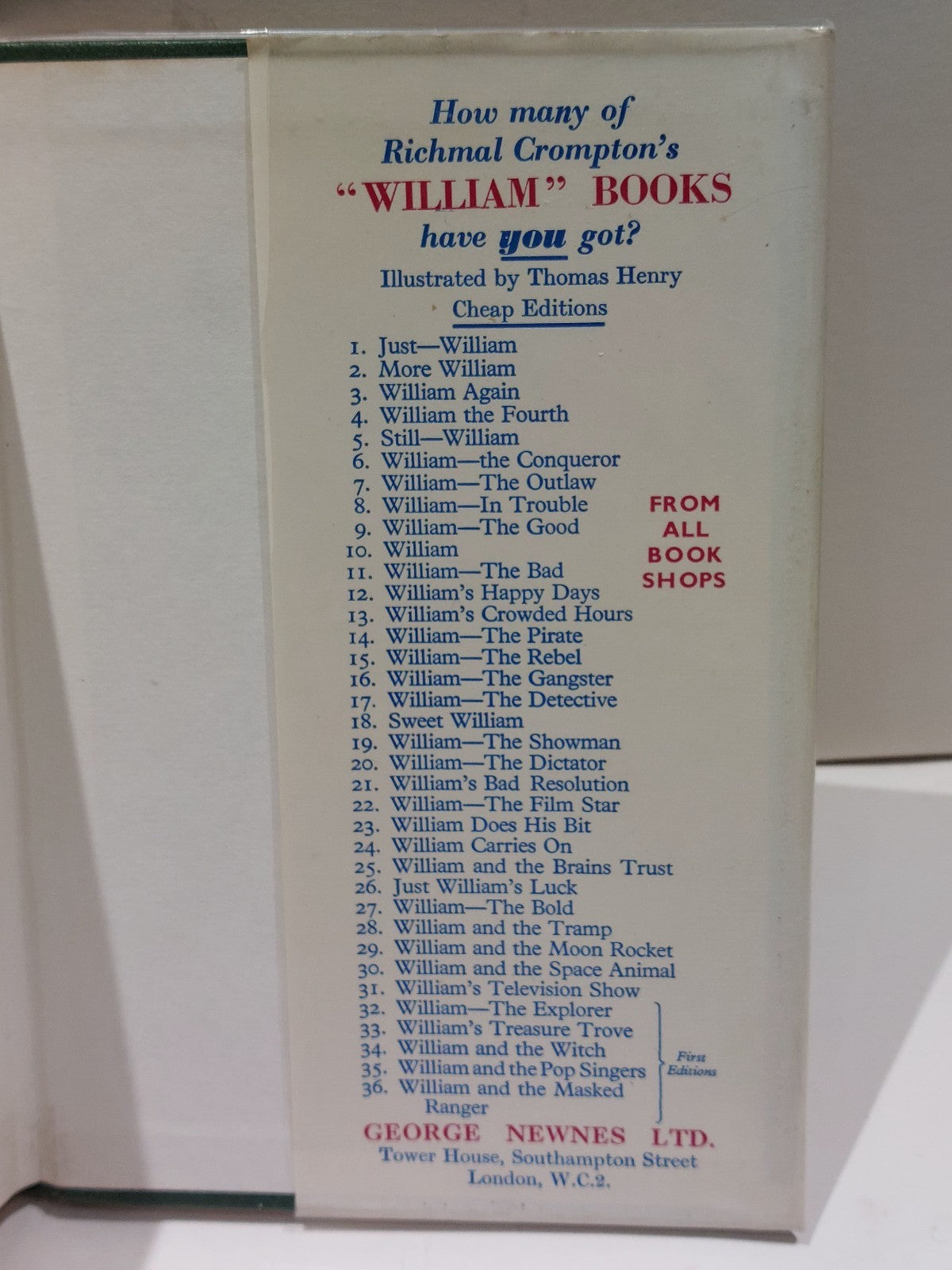 1966 William and the Masked Ranger Richmal Crompton 1st5